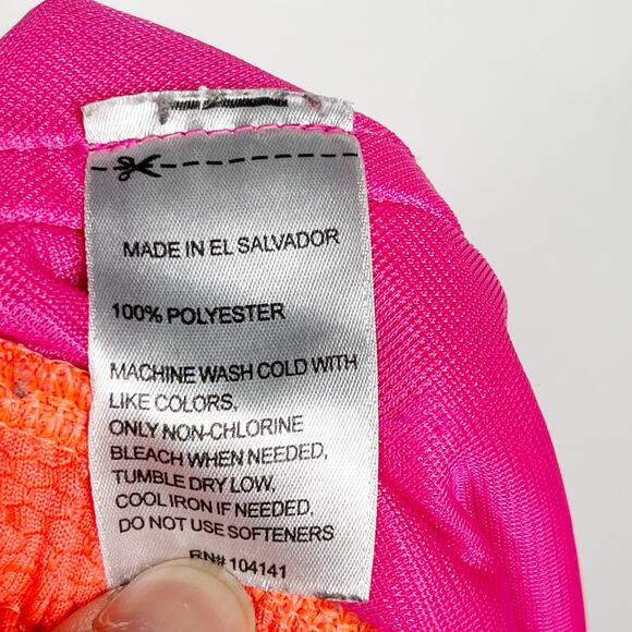 Reebok Womens XSmall XS Mesh Textured Workout Shorts Coral Orange Athletic - Picture 6 of 7